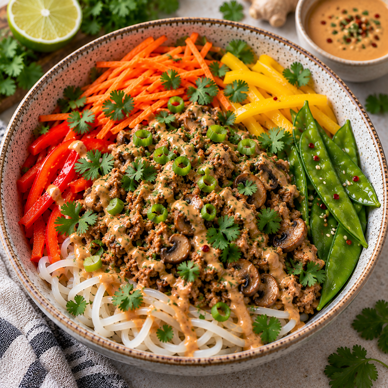Turkey Rice Noodle Bowls